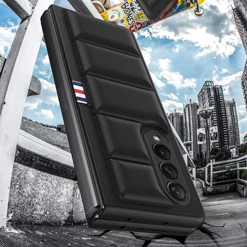 AirBag Leather Phone Cases for Samsung Galaxy Z Fold 3 5G Protection